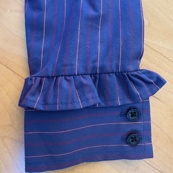 Girls Brooks Brothers Fleece NWOT Navy Cotton Shirt Dress Sz. 5 - Picture 5 of 7